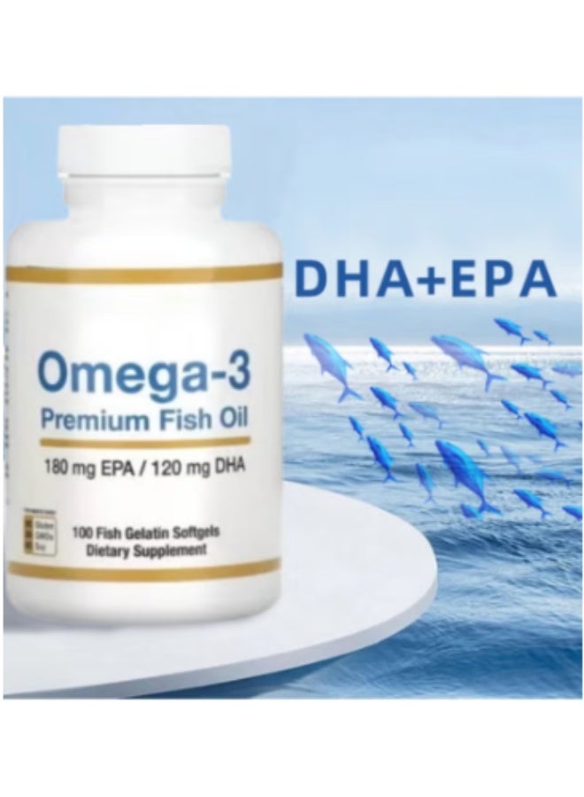 أوميغا ✨تركيبة مركزة من زيت السمك عالي الجودة أوميغا 3 مع حمضي EPA و DHA لتحسين مستويات الدهون في الدم ودعم المناعة – خالية من الغلوتين، 100 كبسولة هلامية من جيلاتين السمك - Image 4